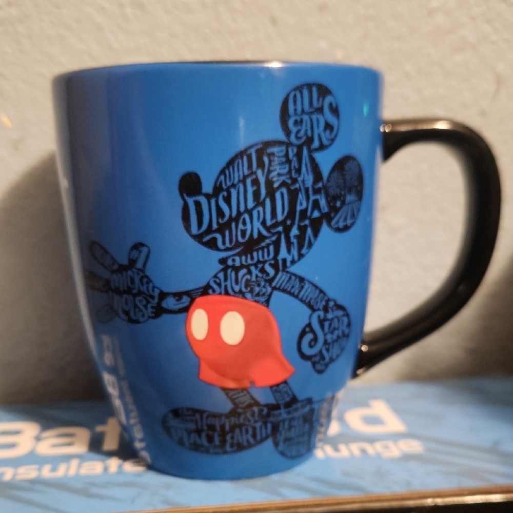 Disney Blue and Black Mickey Mouse 16 Oz. Ceramic Mug